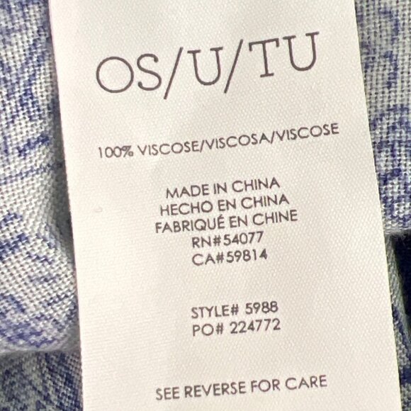 CABI Beach Club Swim Cover Up Kimono Blue OS #5988 - Picture 8 of 9